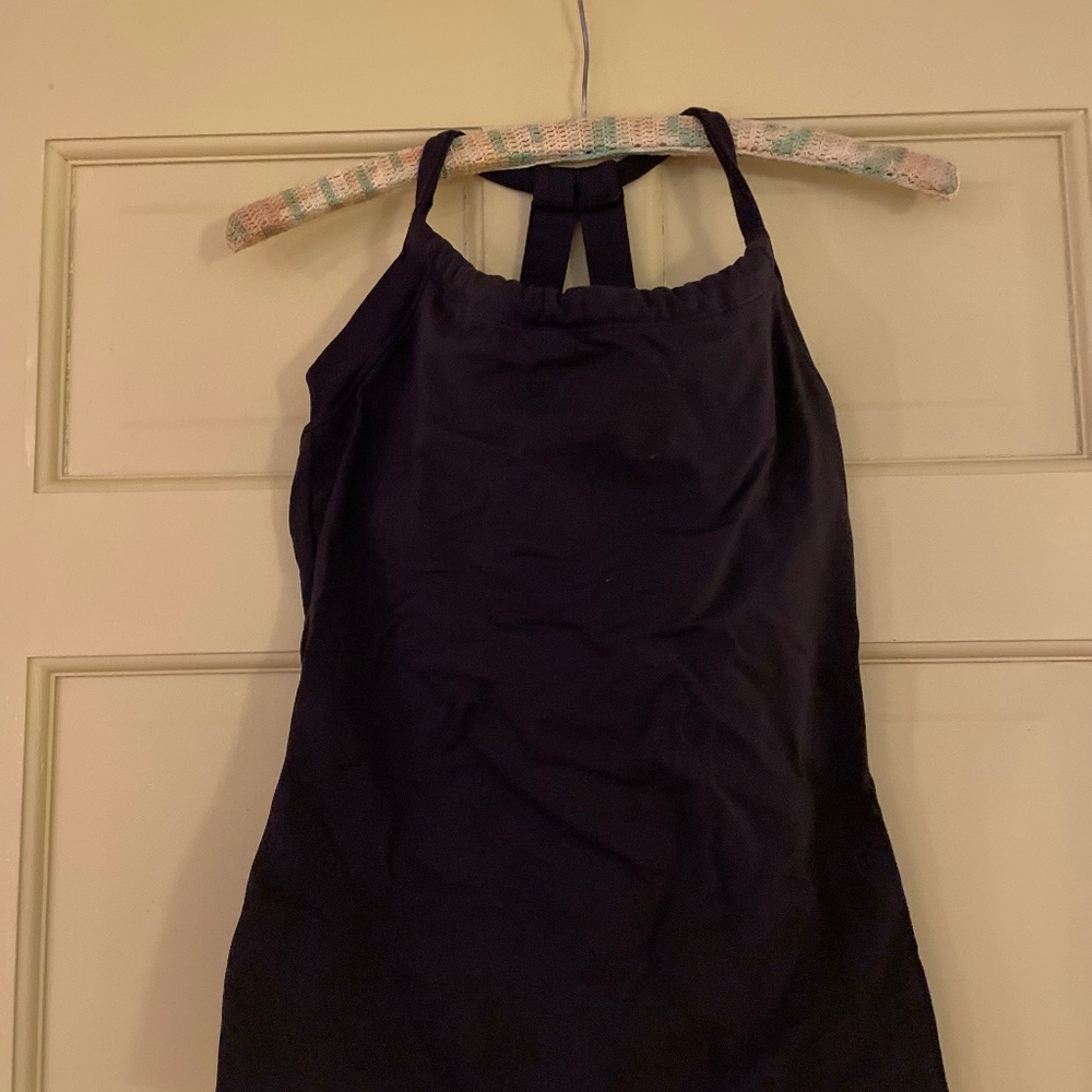 prAna Yoga Top Scoop Neck (M) Black